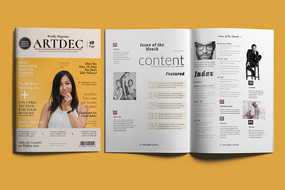 Artdec Magazine Design bifold creative design fashion magazine indesign lifestyle magazine magazine magazine design magazine design layout magazine layout magazine layout design print