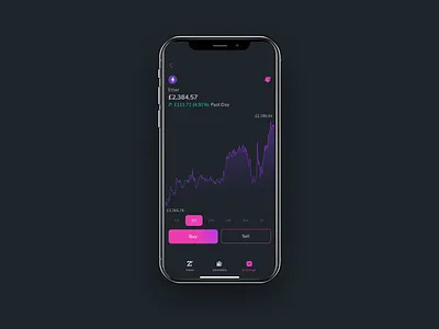 Ether Exchange Screen banking fintech ui