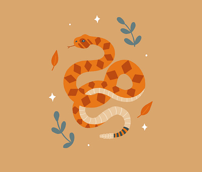 Rattlesnake art drawing hand drawn illustration nature procreate snake