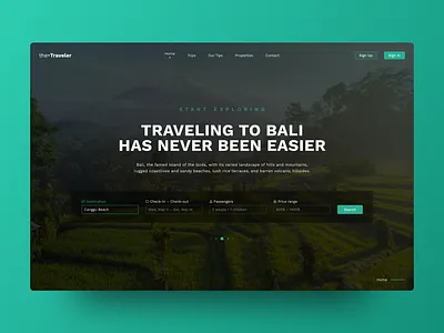 Bali Booking Desktop Web UI 2d adobe xd booking clean design figma simple traveling ui ux uxui