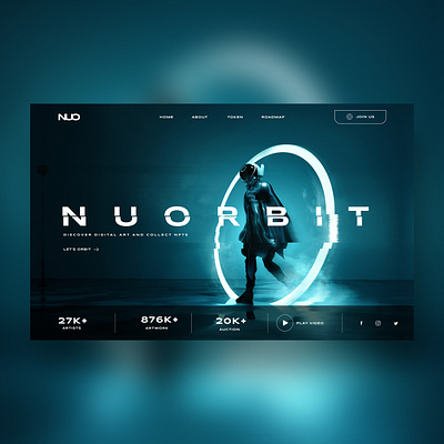 Nu Orbit Web Ui Design Landing Page Concept design futuristic graphic design nft nftart photography technology ui ui design uiux ux ux design web design