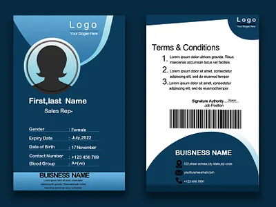 Id Card Design animation branding design flyer graphic design illustration logo motion graphics ui vector
