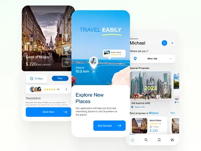 Traveling App app booking figma hotels mobile places tours travels ui ux