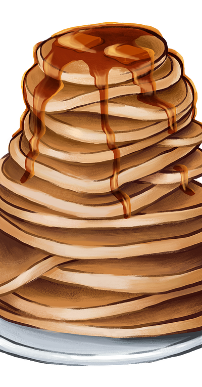 Pancakes! adobe adobe photoshop digital digital art digital illustration digital painting drawing food illustration photoshop