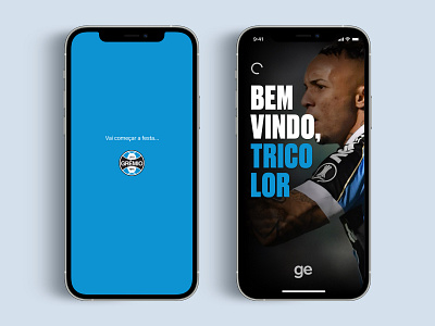 Emotional splash screen app blue design futebol gremio ios mobile soccer splash tricolor ui ui design