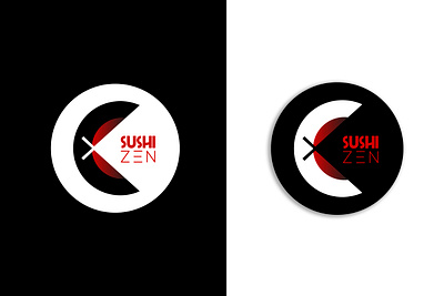 SushiZen design graphic design illustration logo typography vector