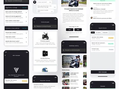 Voltz Motors - App - Zendesk & Support app design mobile product design ui ux