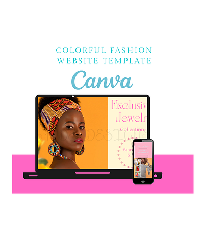 Colorful Canva Website Template branding canva canva templates design fashion graphic design social media templates web design