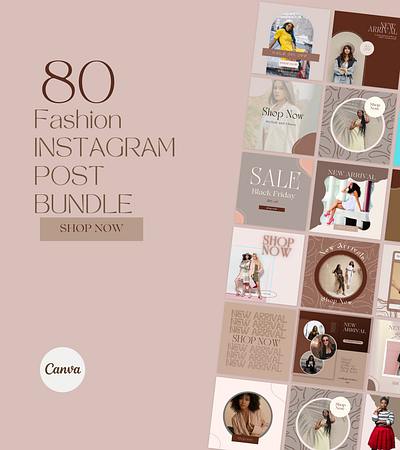 Canva Editable Instagram Post Fashion branding canva design fashion graphic design instagram social media templates web design