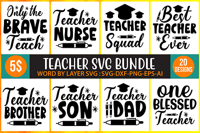 Teacher svg bundle 3d animation branding graphic design logo motion graphics teacher teacher svg bundle teacher svg cut file ui