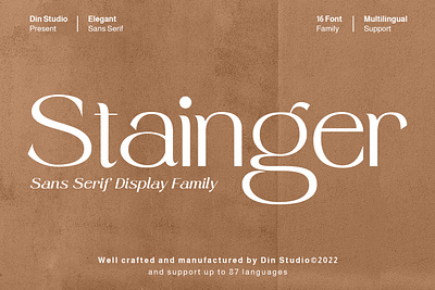 Stainger - Sans Serif Font Family branding design font fonts logo logo type typography ui