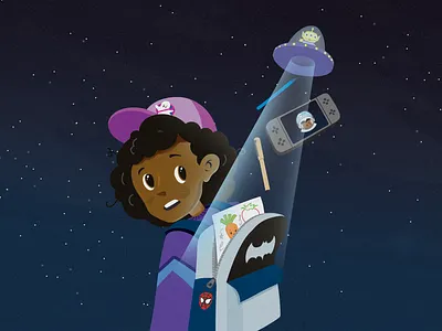 Night Explorer illustration vector