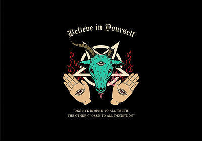 Truth adobe apparel baphomet brand clothing design graphic design illustration illustrator photoshop satan truth vector