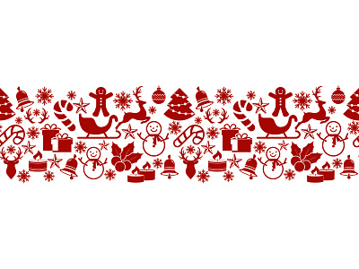 Christmas stencil seamless border Xmas design xmas