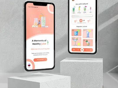 Fruit Juice Mobile App app design fruitapp graphic design illustration likeit mobileapp ui ux