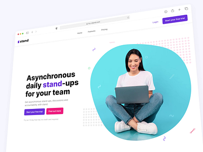 Stand - Homepage animation header homepage icons minimal motion graphics ui web app website