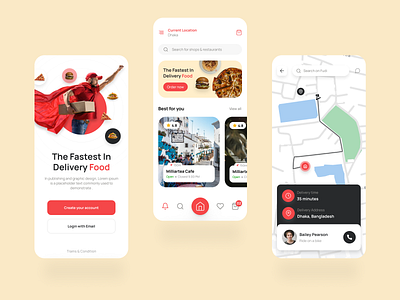 Food Delivery App cooking design eat eating food food app food delivery food delivery app food delivery application food design food order illustration interface mobile shopping ui ui kit ux