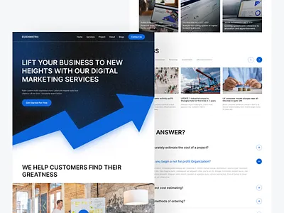 EssenMatrix Marketing digital marketing dribbble graphic design management project ui ui design ux ux design website design