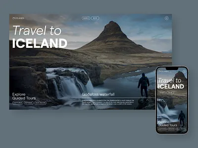 ICELANDS. Guided Tours iceland mobile nature outdoor tour travel uidesign webdesign