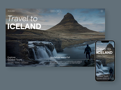 ICELANDS. Guided Tours iceland mobile nature outdoor tour travel uidesign webdesign