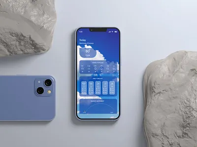 Weather Mobile App adobeillustrator adobexd app design graphic design mobileapp ui