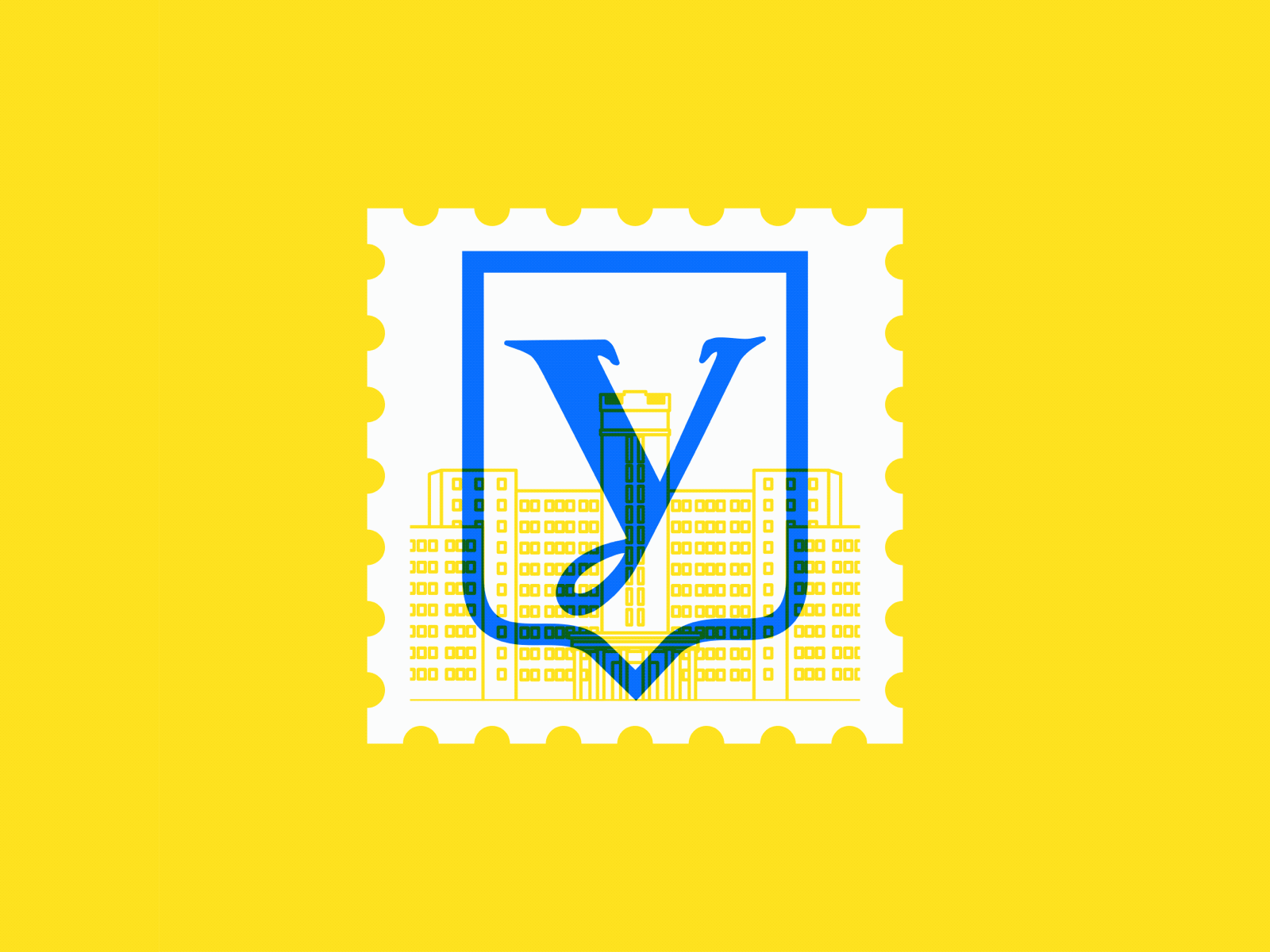 University Karazin Postal Stamp animation illustration karazin kharkiv motion motion graphics postal stamp stamp ukraine ukranian university vector video