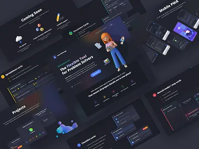 Landing Page app concept landing landing page promote shot ui ui ux
