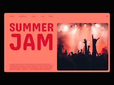 Music festival website concept branding concept design ui ux webdesign webdesigner website