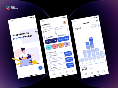 Finance Dashboard - Mobile App Ui Concept capi creative dash board dashboard design fiance mobile mobile app mobileapp payment ui