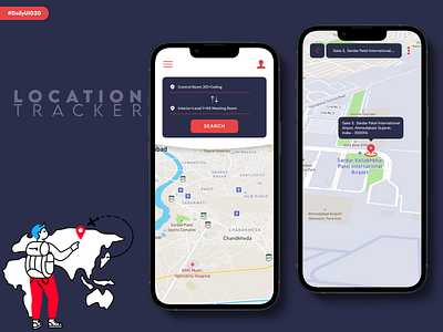 Location Tracker DailyUI020 app design daily ui 020 daily ui 20 daily ui challenge daily ui location tracker dailyui location location tracker mobile app design mobile app ui design mobile ui design product app design tracker tracking ui