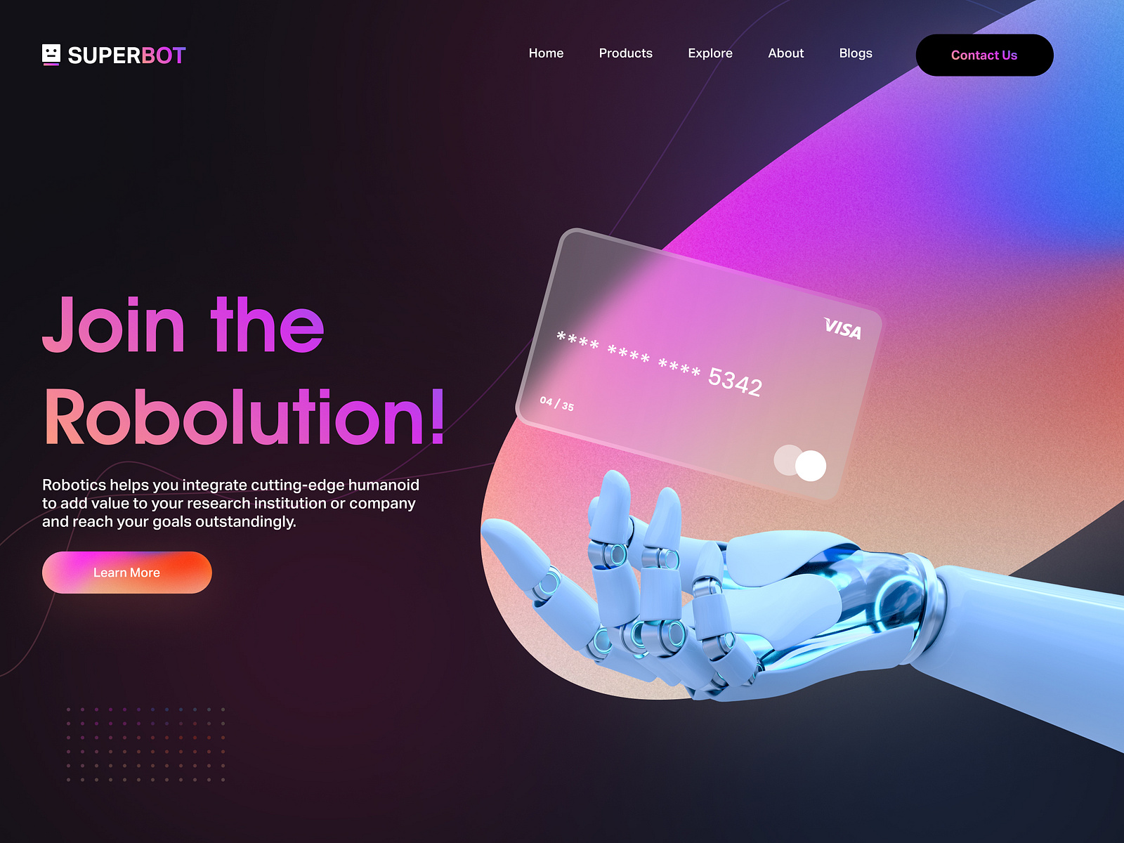 SuperBot Robotics site Design by Redlio Designs on Dribbble