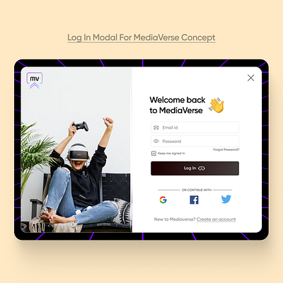 Login Modal for website dailyui dailyui01 design login login modal modal ui uidesign website