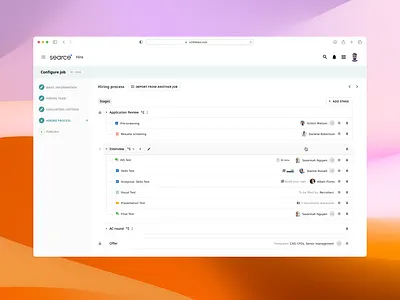 People care platform (Job - Hiring process) aesthetics design figma minimal modern redesign ui ux