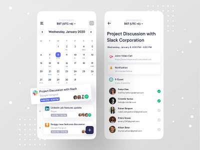 Project Management & Calendar adobe xd branding design illustration logo typography ui ui design india ux vector