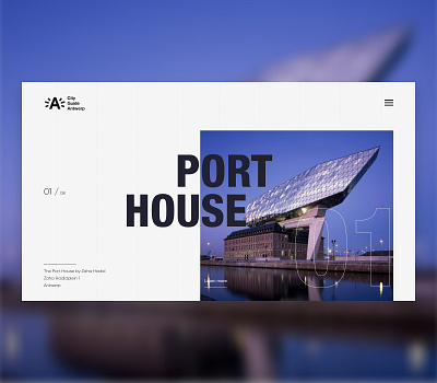 The Port House of Antwerp design graphic design hero ui web design website