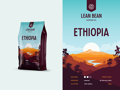 Lean Bean Coffee - Packaging abstract brand identity coffee coffee logo coffee packaging logo logo design modern packaging