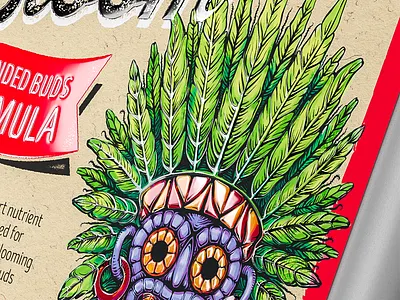 Master Bloom 3d visualization aztec bloom illustration label labeldesign