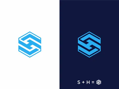 SH Letter Logo Design abstract graphic design idea initial letter logo logo sh sh sh letter vector