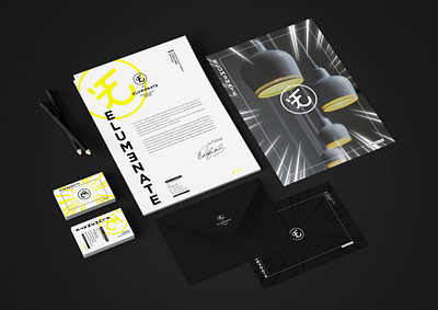 Elumenate / Branding advertising art direction branding business cards corporate identity graphic design graphiste freelance letterhead lighting design lighting studio logo logo logo design mockup print design stationaries
