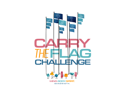 Carry the Flag art bandwidth carry carry the flag cartoon characters flag flags friendly illustration paint poster principles