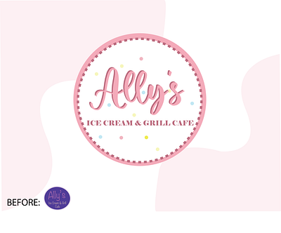 Ally's Ice Cream & Grill Cafe Brand Refresh branding design graphic design logo vector