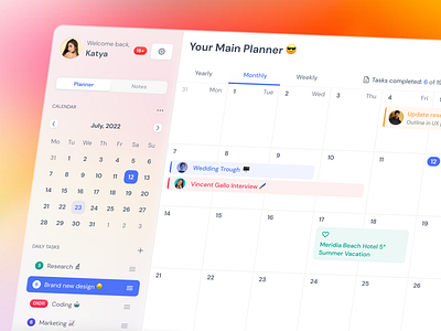 Task Planner - Schedule Web & Mobile Template calendar dashboard design events figma navbar organizer planner productivity project routine schedule sidebar task manager task tracker team to do ui ux web app