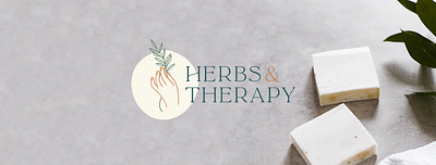 Massage Therapy Logo Design acupucture branding hand herb herbalist logo massage therapist massage therapy new jersey