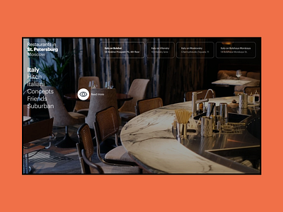 Italy&Co. design food grid restaurant slider ui ux web
