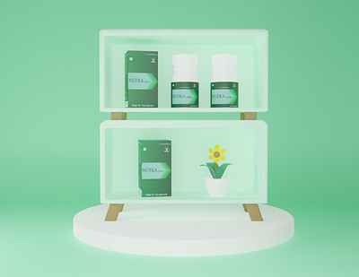 Herbal Medicine Product - 3D Shot branding graphic design illustration