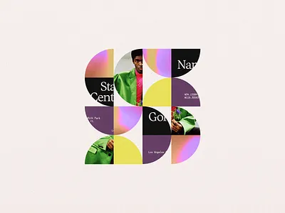 Geometric Pattern No. 3 collage geometric pattern gradients illustration man mixed media paper scraps pattern