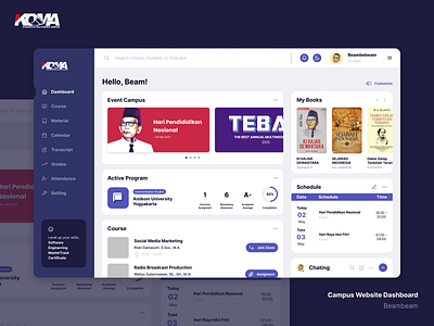 Dashboard - Campus Website app campus campus app dashboard design homescreen mobile mobile app ui website campus
