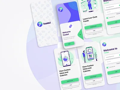 Foodul UI UX Design Onboarding app app design application branding design figma graphic design icon illustration illustrator logo mobile app typography ui ui design uidesign uiux ux uxui vector