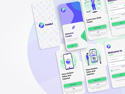 Foodul UI UX Design Onboarding app app design application branding design figma graphic design icon illustration illustrator logo mobile app typography ui ui design uidesign uiux ux uxui vector