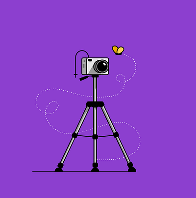 Photogenic bee flatcolors illustration minimalistic vector